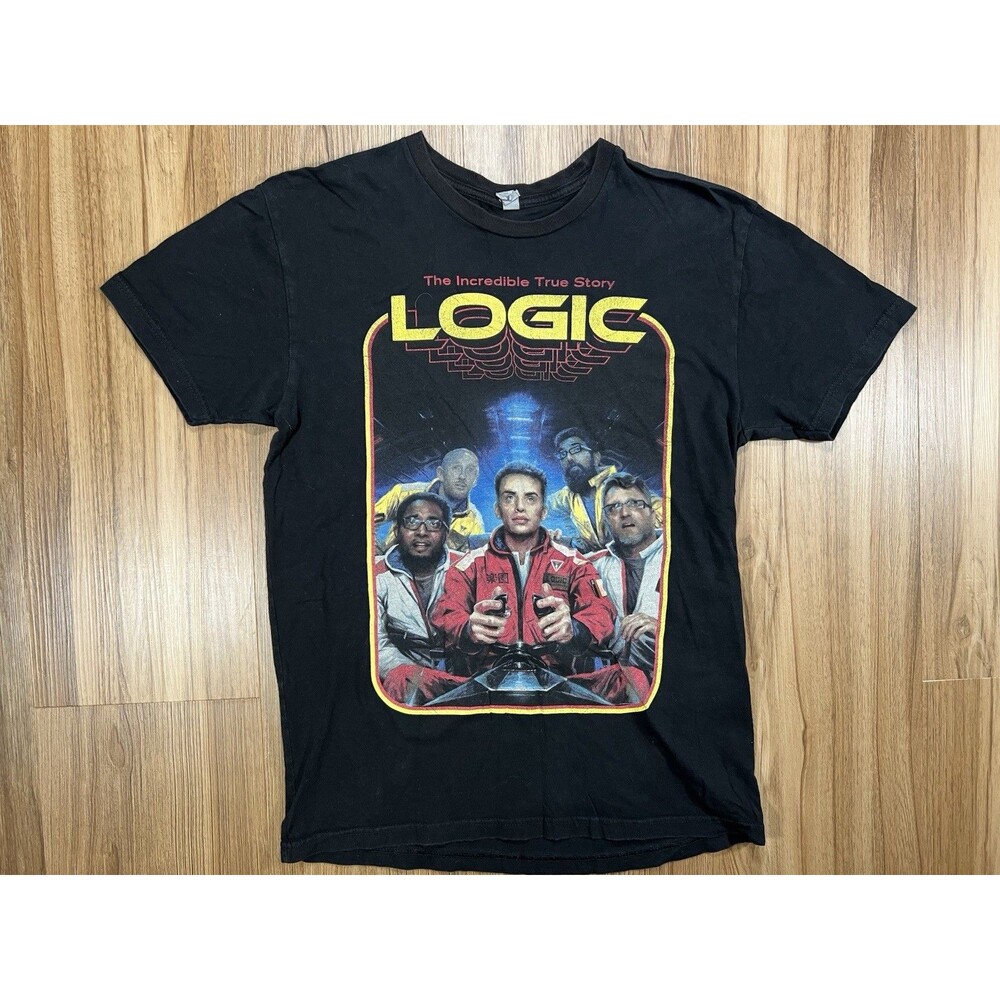 Logic Shirt Mens Medium Black The Incredible True Story Rap Tour Tee Rapper